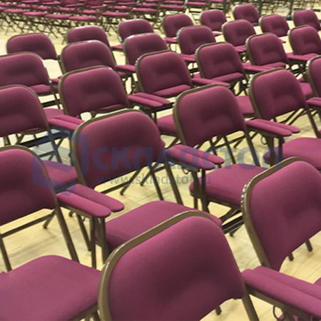 Кресло складное “Собрание” с пюпитром -  для конференц залов, конгресс холлов, мероприятий.