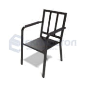 Комплект уличной мебели с рейкой из пластика и креслами с мягкими подушками – «СТРИТ ТАЙМ ЭЛИТ» (STREET TIME ELITE)
